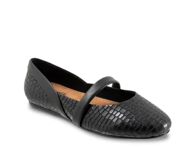 Softwalk Samara Mary Jane Flat In Black