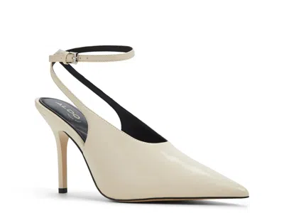 Aldo Lisandre Ankle Strap Pointed Toe Pump In Neutral