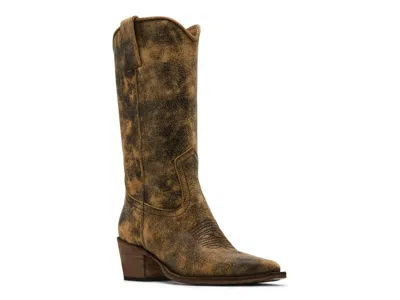 Steve Madden Albany Western Boot In Brown