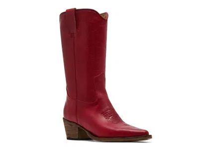 Steve Madden Albany Western Boot In Red