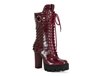 Azalea Wang Gernot Platform Bootie In Red