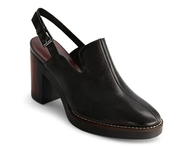 Bernardo Neza Leather Platform Slingback In Brown