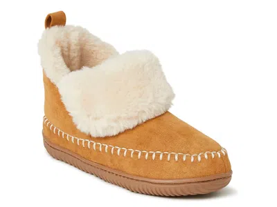 Dearfoams Moritz Faux Fur Lined Bootie Slipper In Whiskey