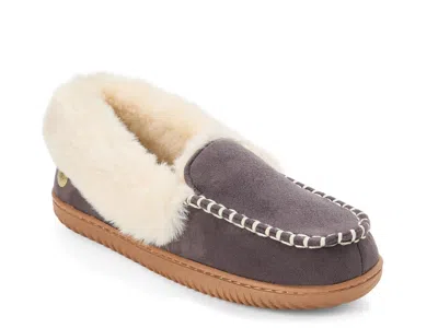 Dearfoams Ryland Cabin Moccasin Slipper In Gray