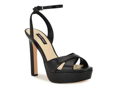 Nine West Tates Ankle Strap Platform Sandal In Black