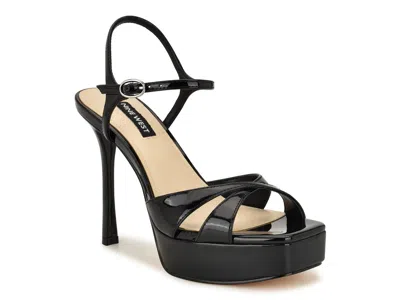 Nine West Tates Ankle Strap Platform Sandal In Black