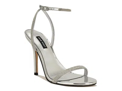 Nine West Stodia Ankle Strap Sandal In Silver