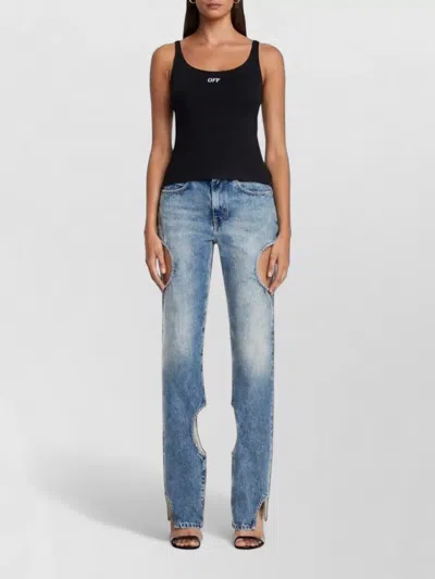 Off-white Off White Off Stamp Rib Tank Top Black White