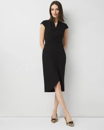 White House Black Market Petite Front Twist Sheath Dress In Black