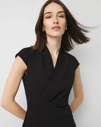 White House Black Market Petite Front Twist Sheath Dress In Black