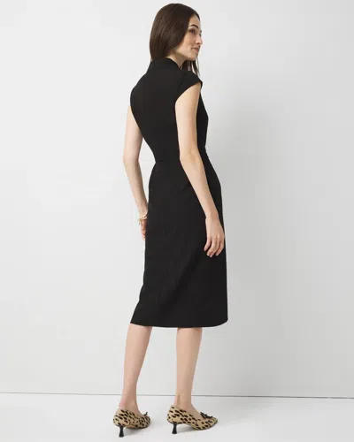 White House Black Market Petite Front Twist Sheath Dress In Black