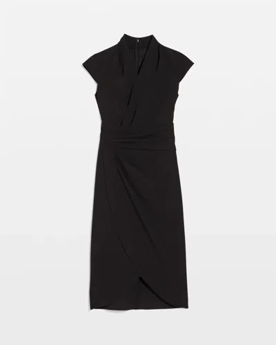White House Black Market Petite Front Twist Sheath Dress In Black