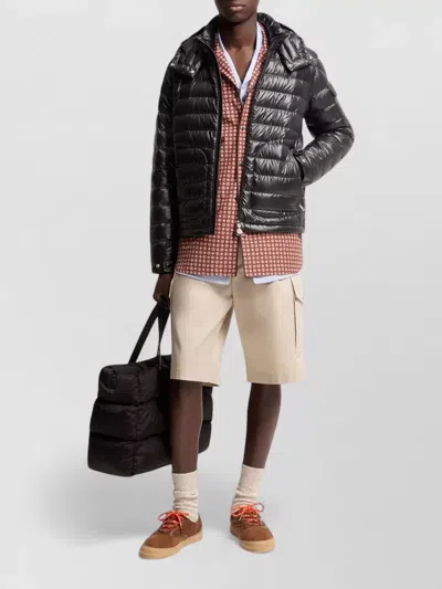 Moncler Lauros Recycled Polyester Down Jacket In Brown