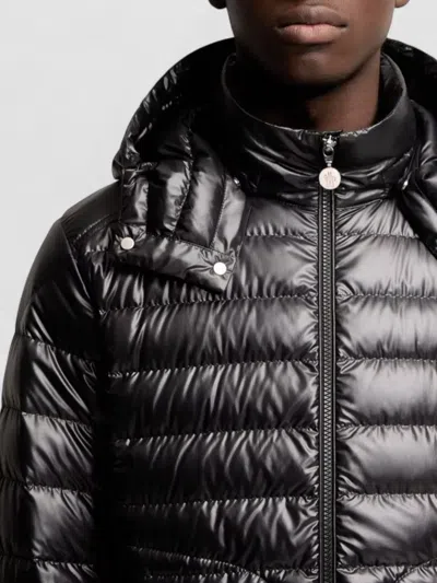 Moncler Lauros Recycled Polyester Down Jacket In Brown