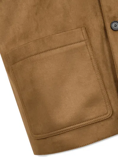 Tomboy Patch-pockets Jacket In Brown