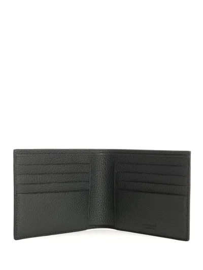 Ferragamo Monogram-pattern Bi-fold Wallet In Black