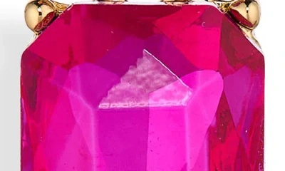 Cara Rectangular Drop Earrings In Pink