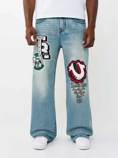 True Religion Patch Vinny Flap Jeans In Blue