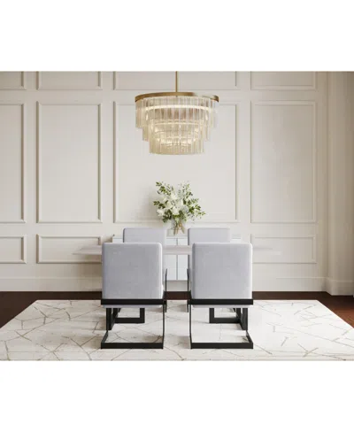 Macy's Emila 5 Pc. Dining Set (rectangular Table & 4 Chairs), Created For  In White