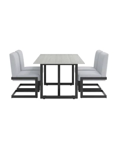 Macy's Emila 5 Pc. Dining Set (rectangular Table & 4 Chairs), Created For  In White