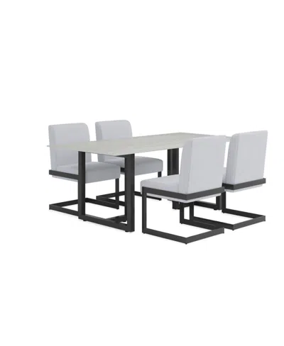 Macy's Emila 5 Pc. Dining Set (rectangular Table & 4 Chairs), Created For  In White