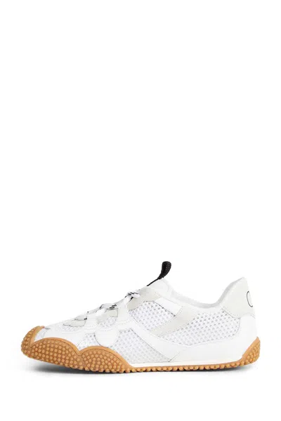 Valentino Garavani Amphibia Sneaker In Rubberised Calfskin And Split Leather Woman White 41