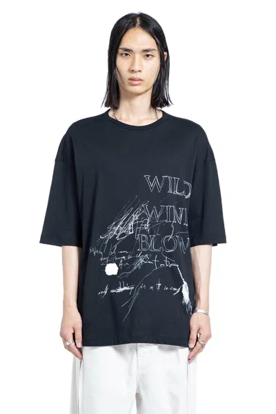 Ann Demeulemeester Printed T-shirt In Black