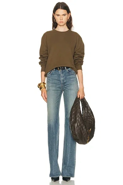 Saint Laurent Pullover Sweatshirt In Green