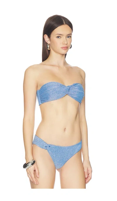 Devon Windsor X Revolve Thea Bikini Top In Blue