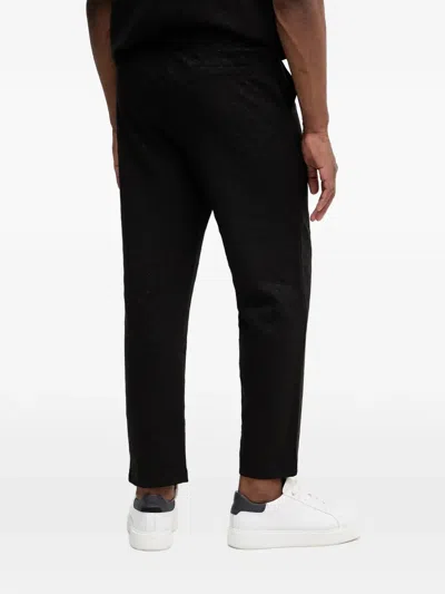 Joop Cornflower Patterned Drawstring Track Pants In Black