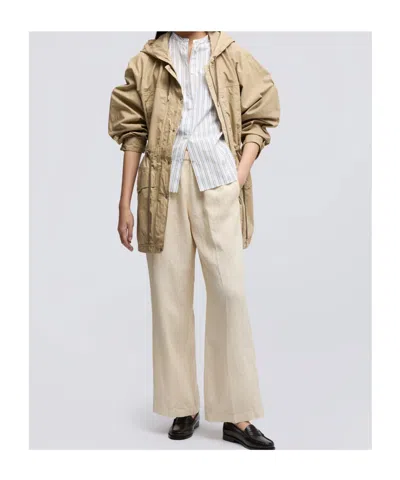 Aspesi Elastic Waistband Casual Pants In Neutral