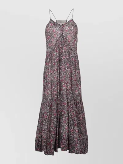 Isabel Marant Étoile Sabba Cotton Floral Printed Dress In Pink