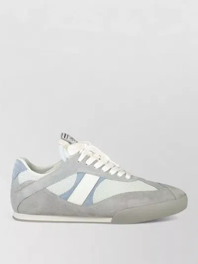 Chloé Kick Sneakers Low Top Mesh Suede Panels In Gray