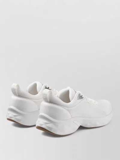 Jimmy Choo Diamond Run Leather Mesh Sneakers Pull Tab In White