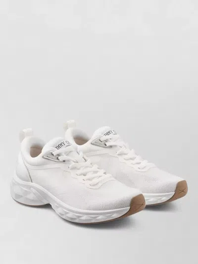 Jimmy Choo Diamond Run Leather Mesh Sneakers Pull Tab In White