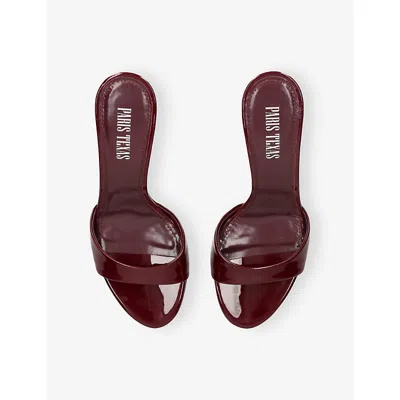 Paris Texas Woman Sandals Burgundy Size 8 Leather In Black