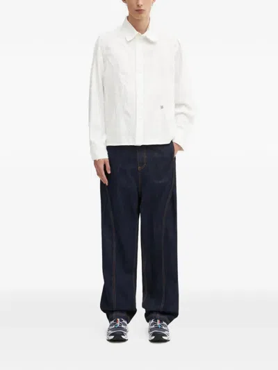 Ader Error Topstitch Jeans In Blue