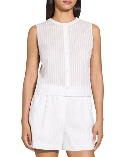 Theory Button Down Shell In White