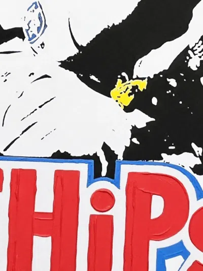 Vj’s Mind Chips Embossed Painting In Multi