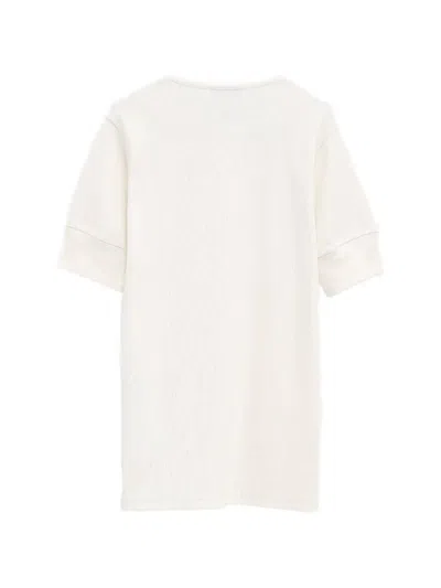 Lemaire Button Ribbed T-shirt In Neutral