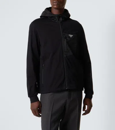 Prada Cotton-blend Jacket In Black