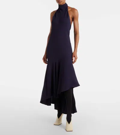 Alaïa Backless Maxi Dress In Blue