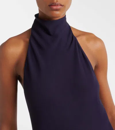 Alaïa Backless Maxi Dress In Blue