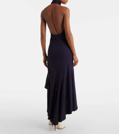 Alaïa Backless Maxi Dress In Blue