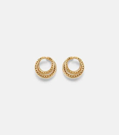 Engelbert Infinity Loop Medium 18kt Gold (750/1000) Earrings With Diamonds In Gold
