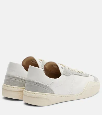 Acne Studios Suede-trimmed Leather Sneakers In Multi