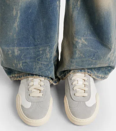 Acne Studios Suede-trimmed Leather Sneakers In Multi