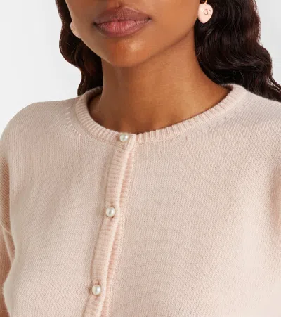 Valentino Wool Cardigan With Lace Woman Pink Xs In Pink