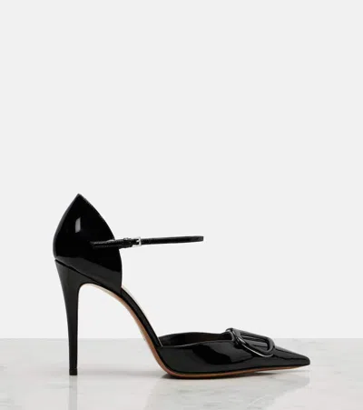 Valentino Signature Patent Leather Pump In Black