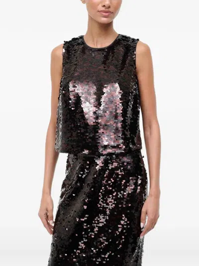 Staud Sequined Top In Brown